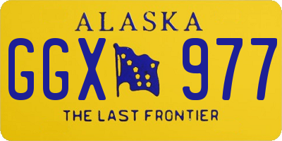 AK license plate GGX977
