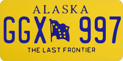 AK license plate GGX997