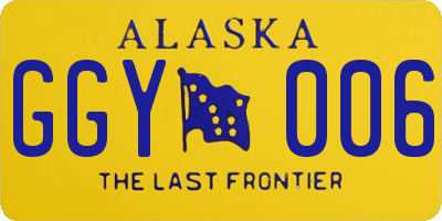 AK license plate GGY006