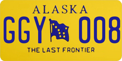AK license plate GGY008