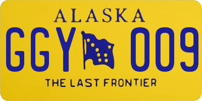 AK license plate GGY009