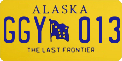 AK license plate GGY013