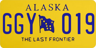 AK license plate GGY019