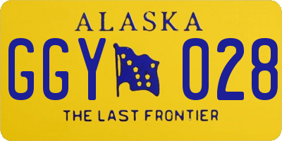 AK license plate GGY028