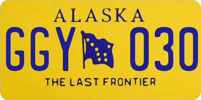 AK license plate GGY030