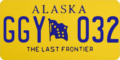 AK license plate GGY032