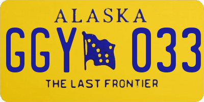 AK license plate GGY033
