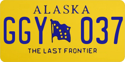 AK license plate GGY037