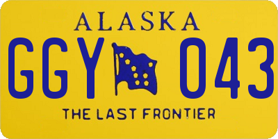 AK license plate GGY043