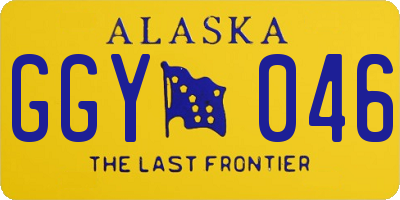 AK license plate GGY046