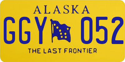 AK license plate GGY052