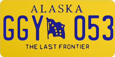 AK license plate GGY053