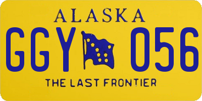 AK license plate GGY056