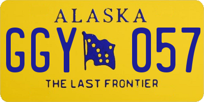 AK license plate GGY057