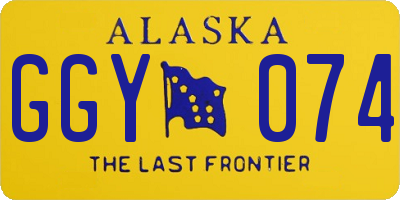 AK license plate GGY074