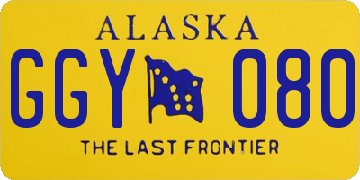 AK license plate GGY080