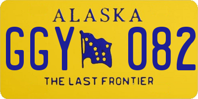 AK license plate GGY082