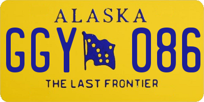 AK license plate GGY086