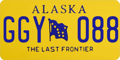 AK license plate GGY088
