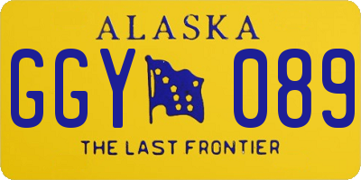 AK license plate GGY089