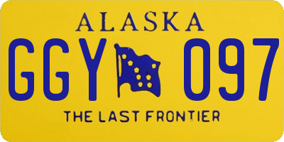 AK license plate GGY097