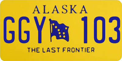 AK license plate GGY103