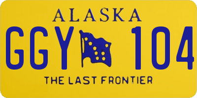 AK license plate GGY104