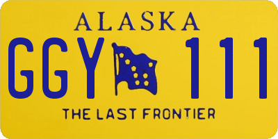 AK license plate GGY111