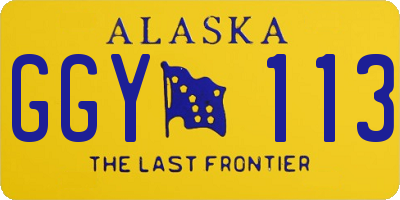 AK license plate GGY113