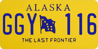 AK license plate GGY116