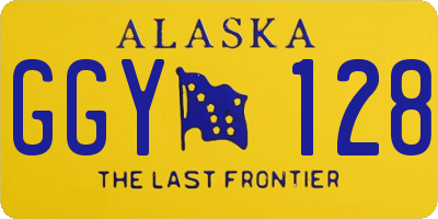 AK license plate GGY128