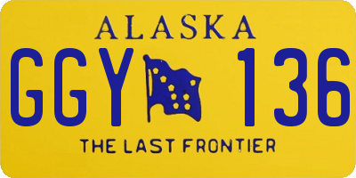 AK license plate GGY136