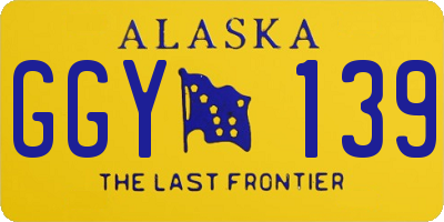 AK license plate GGY139