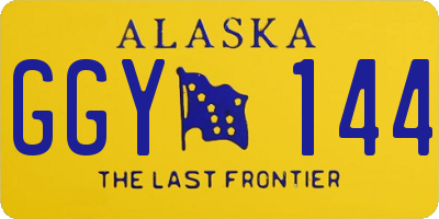 AK license plate GGY144