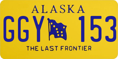 AK license plate GGY153