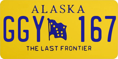 AK license plate GGY167