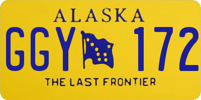 AK license plate GGY172
