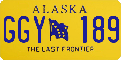 AK license plate GGY189