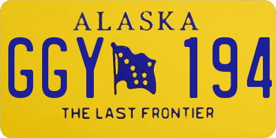 AK license plate GGY194