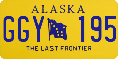 AK license plate GGY195