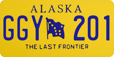 AK license plate GGY201