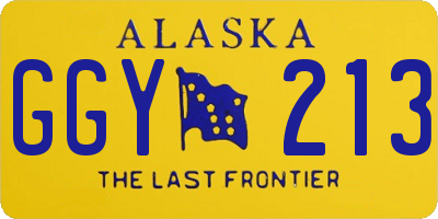 AK license plate GGY213