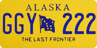 AK license plate GGY222