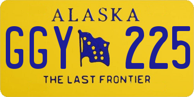 AK license plate GGY225