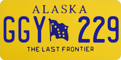 AK license plate GGY229