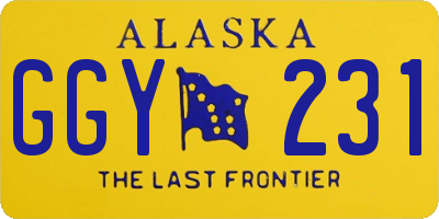 AK license plate GGY231