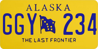 AK license plate GGY234