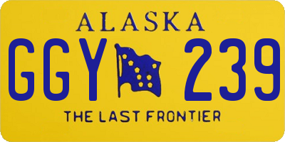 AK license plate GGY239
