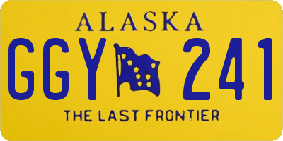 AK license plate GGY241
