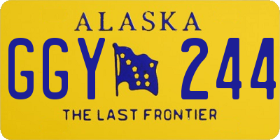 AK license plate GGY244